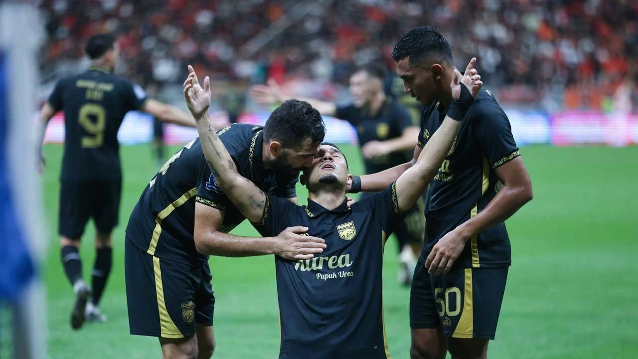 Selebrasi Juan Villa Borneo FC